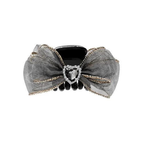 ROYALSASA Шелковый шифон Искусственный кристалл Заколка для волос Заколка-краб Женская