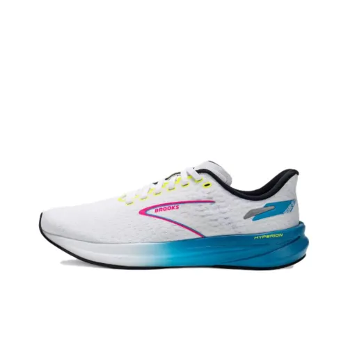 Brooks Hyperion Shock Absorbers Slip-Resistant Low Top Беговые кроссовки Мужские Белый Синий