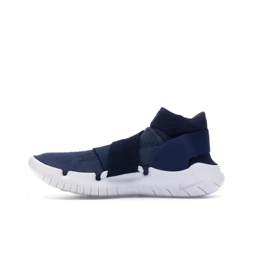 Nike Free RN Motion Flyknit 2018 Амортизация Износостойкие Высокие Кроссовки для Бега Унисекс Синие