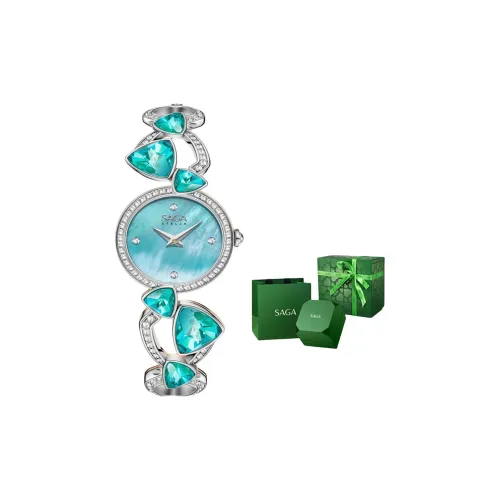 SAGA Kite Collection Кварцевый механизм нержавеющая сталь ремешок часы женские жемчужная раковина цвет циферблат