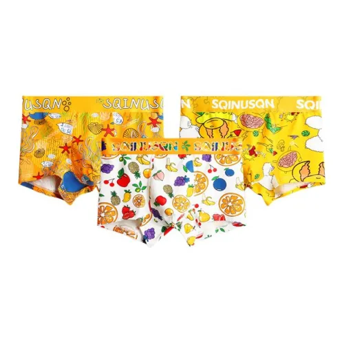Sicily 3 пачки Кит Желтый Океанический + Golden Пляж + Кристальный Желтый Урожай Мужские боксеры