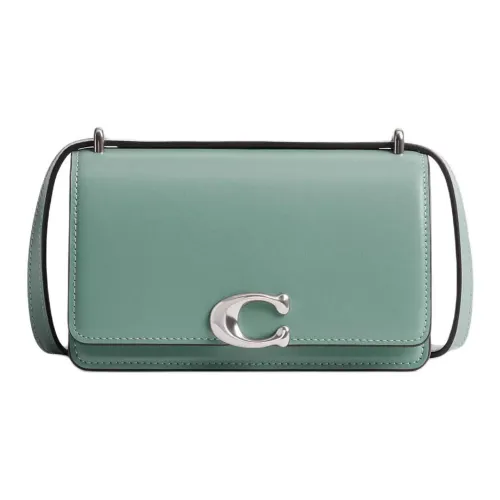 COACH Bandit Утонченный Телячья кожа Сумка через плечо Маленькая Женская Синие Кристалл