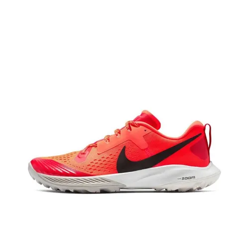Nike Air Zoom Terra Kiger 5 Устойчивый к истиранию Дышащий Низкий Топ Беговые кроссовки Мужские Красные