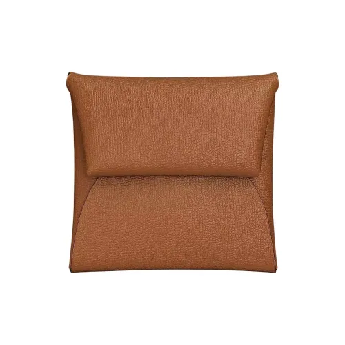 HERMES Bastia Madame Телячья кожа Кошелек Женские 37 Золотисто-коричневый