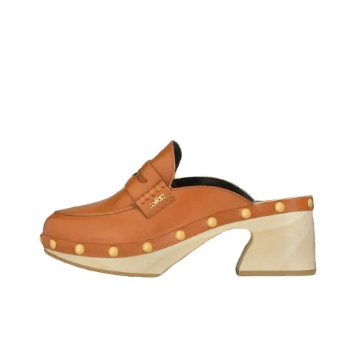 LONGCHAMP Домашние тапочки 6 см Женские Коричневый