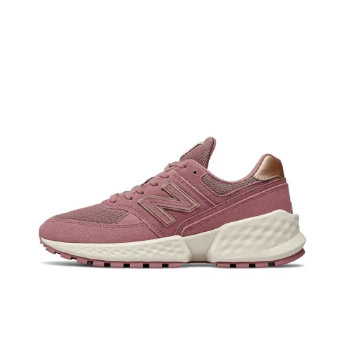 New Balance NB 574 Sport Амортизация Дышащий Отводящий пот Низкий топ Беговые кроссовки Женские Розовый Красный