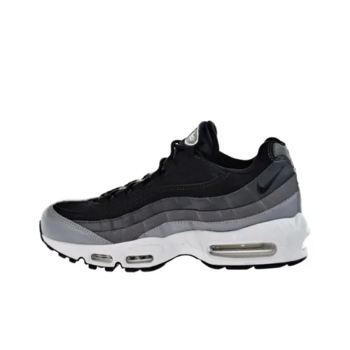 Nike Air Max 95 Амортизация Износостойкие Низкие Кроссовки для Бега Мужские Черные