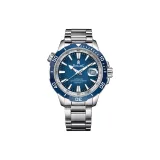 Градиентный синий циферблат с стальным ремешком