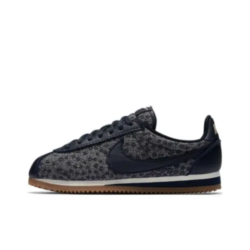 nike Classic Cortez Slip-resistant и дышащий низкий топ беговые кроссовки женские черный серый