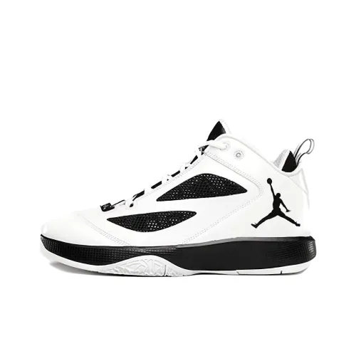 Jordan Flight 2011 Q Противоскользящий Устойчивый к истиранию MID Топ Винтажные баскетбольные кроссовки Мужские Белый Черный