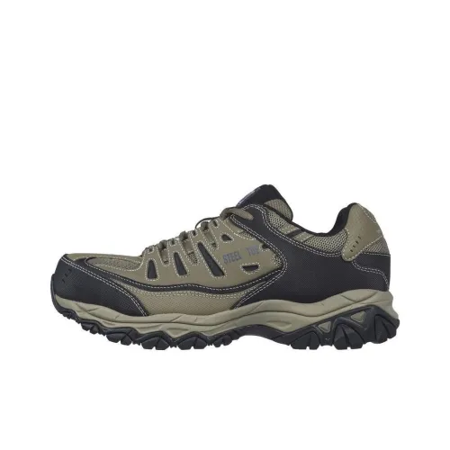 SKECHERS WORK Relaxed Fit Cankton ST Низкий Топ Походная обувь Мужская Зеленый Черный