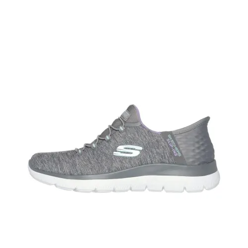 Skechers Summits Collection Dazzling Дымчатый Износостойкий И Легкий Низкий Топ Повседневная Обувь Женская Серый