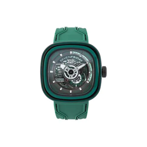 SEVENFRIDAY Автоматический механический механизм Мужские часы 47,6мм*47мм*14,5мм Зеленый