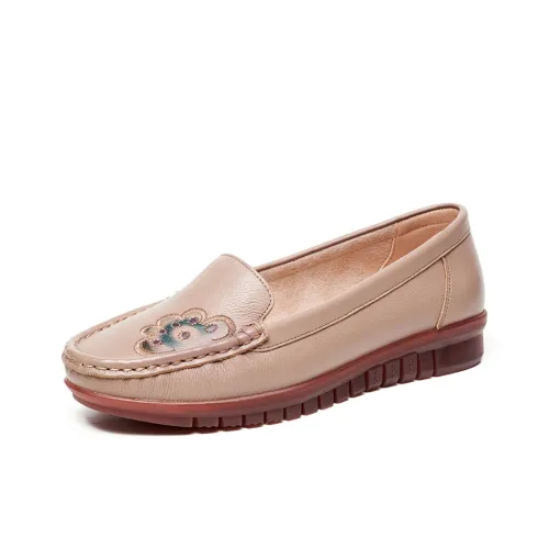 AOKANG Лоферы с резиновым подошвой Женские Абрикос