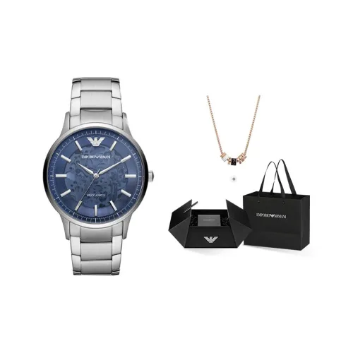 EMPORIO ARMANI Механический механизм Мужские часы Machine 43mm*12,4mm Синий