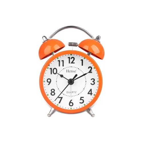 HENSE Кварцевый механизм Металлический Будильник Унисекс Белый Циферблат HA01