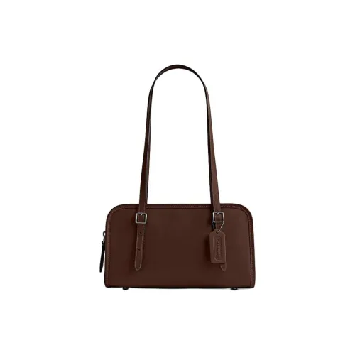 COACH Swing Zip Коровья кожа Плечевая сумка Сумка Сумка через плечо Средняя Женская Красный кленовый лист