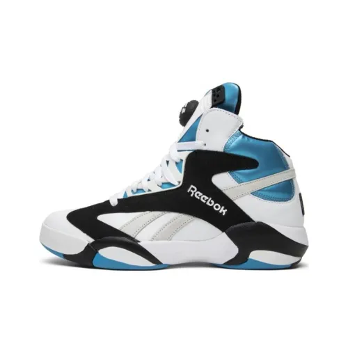 Reebok Shaq Attaq High Топ Винтажные Баскетбольные Кроссовки Унисекс Белый Синий 2013