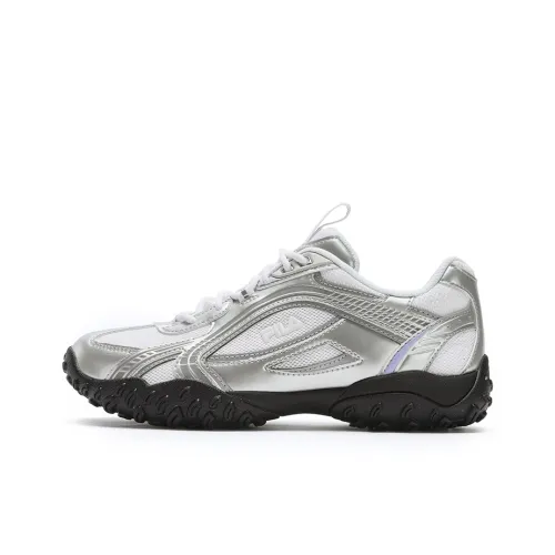FILA Галька Casual Низкий Топ Серебристый/FILA Белый Женский