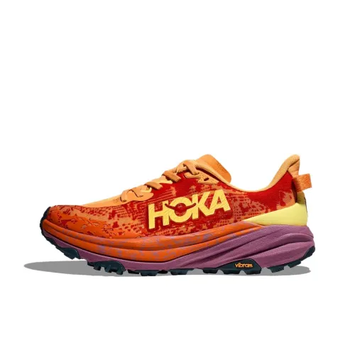 HOKA ONE ONE SPEEDGOAT 6 Беговые кроссовки Низкий топ Оранжевый Красный Женский