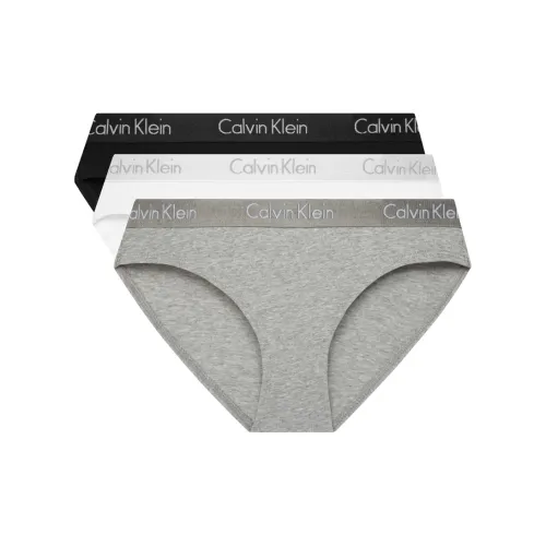Calvin Klein 1 комплект 3 пачки черный + белый + серый женские трусики-бикини