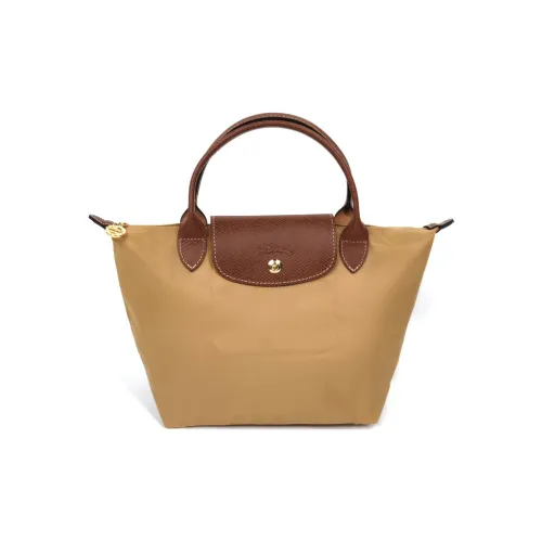 LONGCHAMP Le Pliage Полиамид Холст Кожа Сумка Холст Сумка Пельмени Сумка Маленькая Женская Светлая Рыжая Коричневая