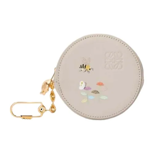 LOEWE Сатин Телячья кожа Key Pouch Женские Цвет печенья