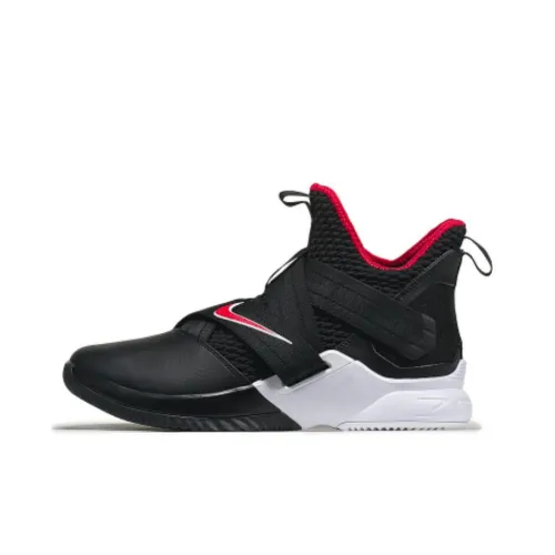 Nike Zoom Soldier 12 LeBron Flyease LeBron Soldier 12 Нелипкий Легкий MID Баскетбольные кроссовки Мужской Черный Красный