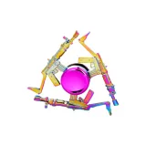 Цветная непрерывная стрельба винтовка Железная коробка Упаковка