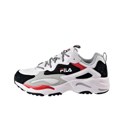 FILA Ray Tracer Low Топ Толстая подошва Кроссовки Унисекс Черный Белый