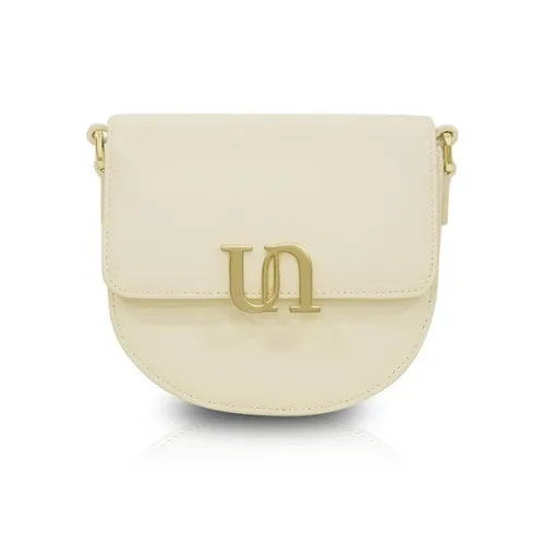 Unitude Коровья кожа Сумка через плечо Мини Женская Белая Пианино Ключ