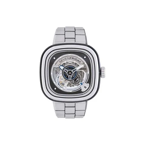 SEVENFRIDAY Автоматический Механический Механизм Мужские Часы 47,6мм*47мм*15мм Серебряный