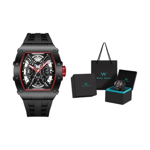 Welly Merck Автоматический Механический Механизм Мужские Часы 45мм*11мм Скелет