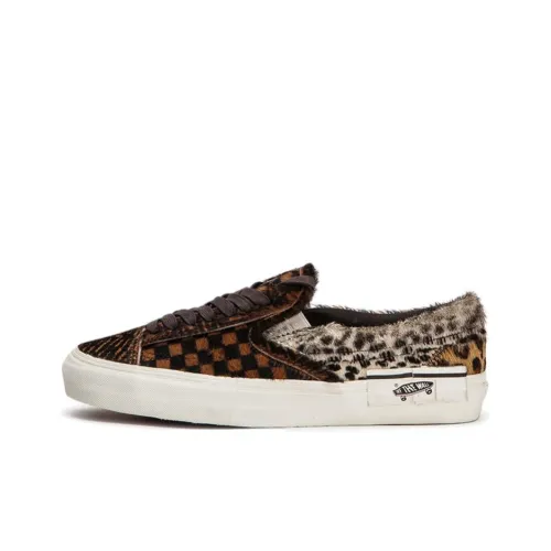 Vans Slip On Series Кепка LX Cut And Paste Животные Пачка Низкие Кроссовки для скейтбординга Унисекс Коричневый