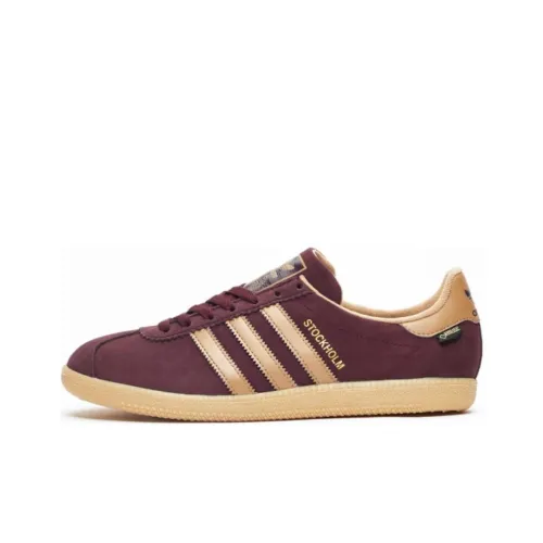 Adidas Originals Stockholm Slip-Resistant Abrasion-Resistant Low Top Skateboard Shoes Unisex Purple Gold Adidas Originals Stockholm Slip-Resistant Abrasion-Resistant Низкие Кроссовки для Скейтбординга Унисекс Фиолетовый Золото