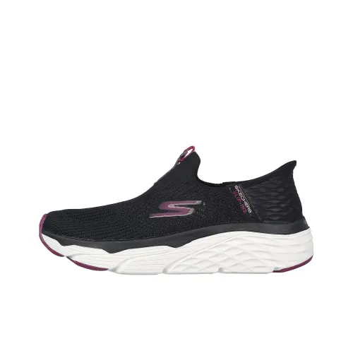 Skechers Max Cushioning Hands Бесплатно Slip Ins Дышащий и Легкий Низкий Топ Casual Женский Черный