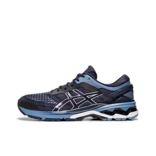 Asics Gel Kayano 26 Low Топ Беговые кроссовки Мужские Синий Черный 2E Ширина