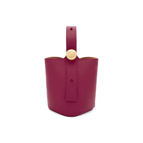 LOEWE Bucket Series Мягкая Корова Кожа Ведро Сумка Сумка через плечо Сумка мини Женская Малиновая