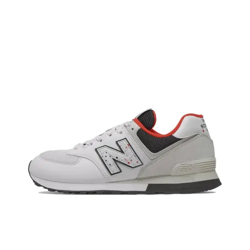 New Balance NB 574 Low Топ Беговые кроссовки Мужские Белый Черный