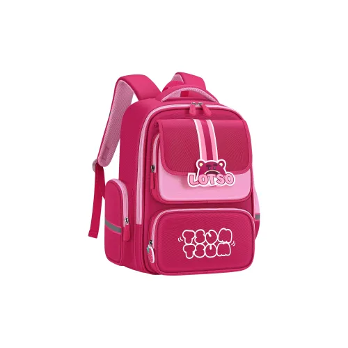 Disney Strawberry Series Водонепроницаемый Ткань Студенческий Рюкзак Детский Розовый Красный