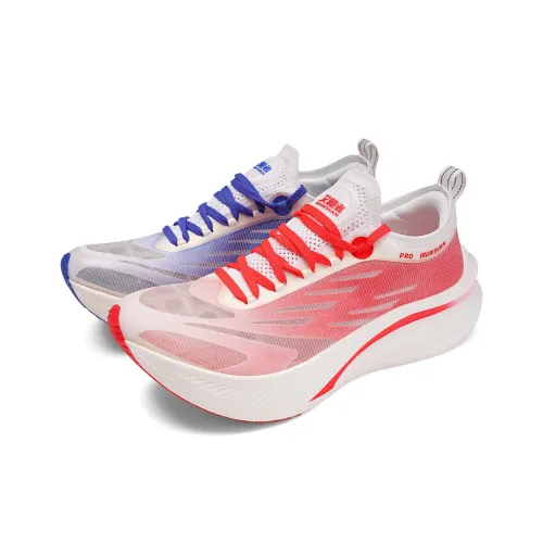 IRUNSVAN Низкий топ беговые кроссовки унисекс Несоответствующие цвета Темно-синий и Красный