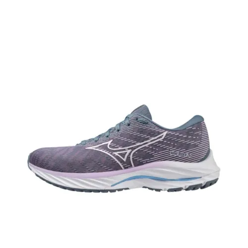 Mizuno Shock Absorbers Slip-Resistant Low Top Беговые кроссовки Женские Фиолетовый Белый
