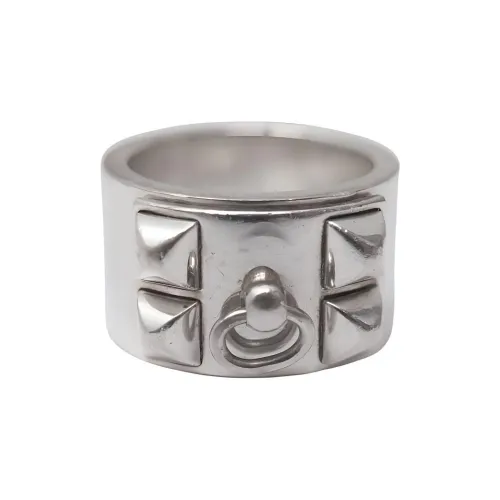 Hermes Collier de Chien Серебряные Кольца Женские