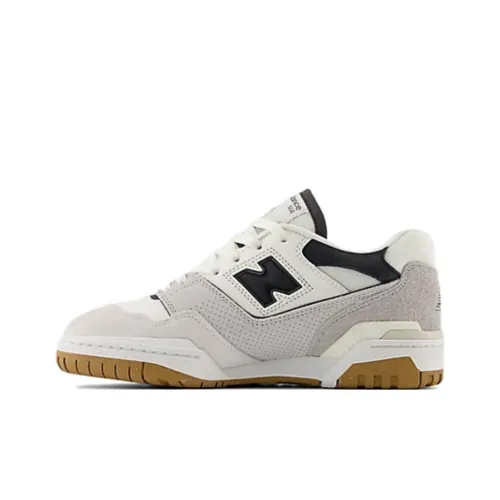 New Balance NB 550 'Морская соль' Низкий Топ Винтажные Баскетбольные Кроссовки Женские Бежево-Черные