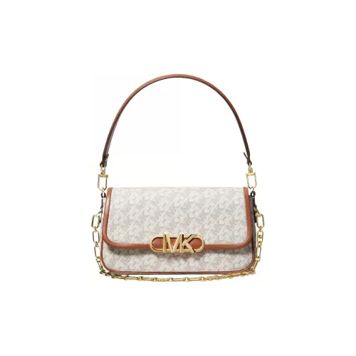 MICHAEL KORS Паркер Искусственная кожа Плечо Сумка Сумка через плечо Средняя Женская Ванильный Белый и Коричневый Жалец