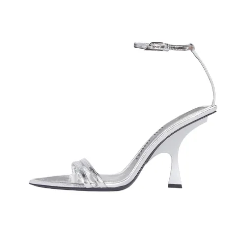 The Attico Ester One Ремень Сандалии 9,5 см Женские Серебряные