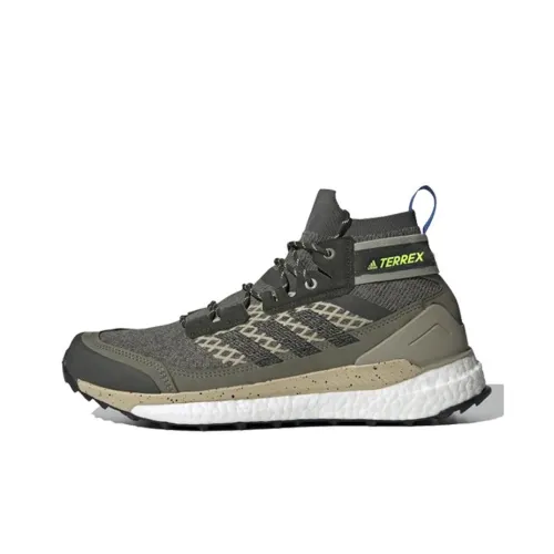 adidas Terrex FREE HIKER Походовые амортизирующие подошвы противоскользящие дышащие высокие походная обувь мужская коричневый зеленый