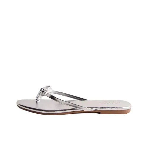 FREE PEOPLE Шлепанцы Женские Серебряные