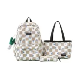 Хаки [Набор из трех предметов] + Зеленый лук Кукла Украшение