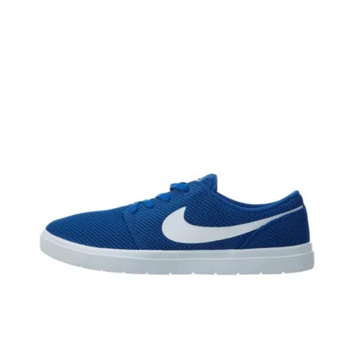 Nike SB Portmore Устойчивые к истиранию Дышащие Низкие Кроссовки для скейтбординга Мужские Синие